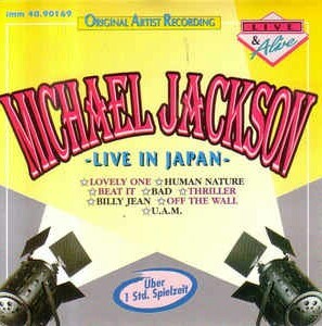 Cover artwork for Live in Japan by Michael Jackson